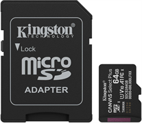 Карта памяти 64GB MicroSD Kingston Canvas Select Plus + SD адаптер (SDCS3/64GB) 503785