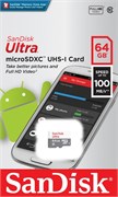 Карта памяти 64GB MicroSD SanDisk Ultra (SDSQUNR-064G-GN3MN) 503629