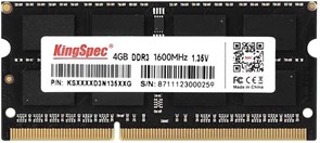 Оперативная память 4GB DDR-III 1600MHz KingSpec SO-DIMM (KS1600D3N13504G) 510290