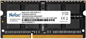 Оперативная память 4GB DDR-III 1600MHz Netac SO-DIMM (NTBSD3N16SP-04) 510071