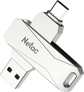USB Flash накопитель 128GB Netac U782C USB3.2 Silver 504614