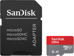Карта памяти 64GB MicroSD SanDisk Ultra + SD адаптер (SDSQUAB-064G-GN6MA) 503798