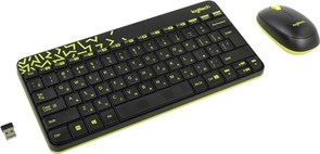Клавиатура + мышь Logitech Wireless Combo MK240 Nano Black/Yellow (920-008213/920-008198) 518541