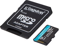 Карта памяти 128GB MicroSD Kingston Canvas Go! Plus + SD адаптер (SDCG4/128GB) 503839