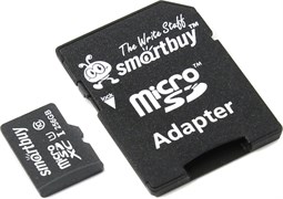 Карта памяти 256GB MicroSD SmartBuy + SD адаптер  (SB256GBSDCL10-01) 503907