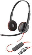 Гарнитура Plantronics (Poly) Blackwire 3220 Stereo USB-C Headset +USB-C/A Adapter (Bulk) 518831