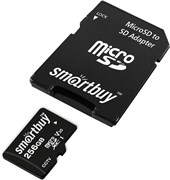 Карта памяти 256GB MicroSD SmartBuy + SD адаптер (SB256GBSDCCTV) 503908