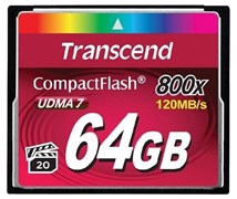 Карта памяти 64GB Compact Flash Transcend 800x (TS64GCF800) 503619
