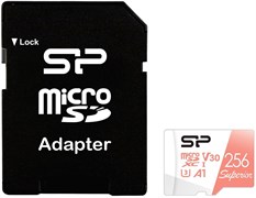 Карта памяти 256GB MicroSD Silicon Power Superio A1 + SD адаптер (SP256GBSTXDV3V20SP) 503903