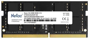 Оперативная память 8GB DDR4 2666MHz Netac SO-DIMM (NTBSD4N26SP-08) 510340