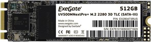 Накопитель SSD 512GB ExeGate NextPro+ M.2 (UV500TS512) 512731