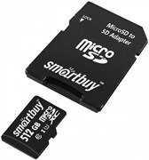 Карта памяти 512GB MicroSD SmartBuy + SD адаптер (SB512GBSDCL10-01) 503935