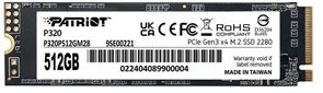 Накопитель SSD 512GB Patriot P320 (P320P512GM28) 510410