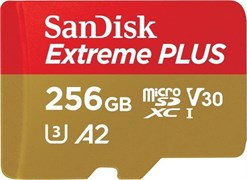 Карта памяти 256GB MicroSD SanDisk Extreme Plus + SD адаптер  (SDSQXBZ-256G-GN6MA) 503896