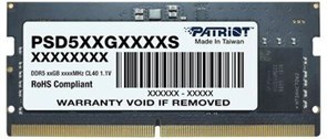 Оперативная память 8GB DDR5 5600MHz Patriot Signature Line SO-DIMM (PSD58G560041S) 510452