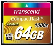 Карта памяти 64GB Compact Flash Transcend 1000x (TS64GCF1000) 503775
