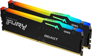 Оперативная память 16GB DDR5 5200MHz Kingston Fury Beast RGB (KF552C40BBAK2-16) (2x8GB KIT) 510556