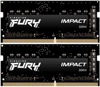 Оперативная память 32GB DDR4 3200MHz Kingston Fury Impact SO-DIMM (KF432S20IBK2/32) (2x16GB KIT) 510206