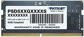 Оперативная память 32GB DDR5 4800MHz Patriot SO-DIMM (PSD532G48002S) 510216