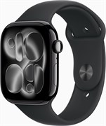 Умные часы Apple Watch Series 11 46mm Jet Black Aluminium Case With Black Sport Band S/M (MEUW4) 500785