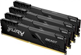 Оперативная память 64GB DDR4 3600MHz Kingston Fury Beast Black (KF436C18BBK4/64) (4x16GB KIT) 510255