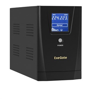 Источник бесперебойного питания  Exegate SpecialPro Smart LLB-2000.LCD.AVR.2SH.RJ.USB 225526