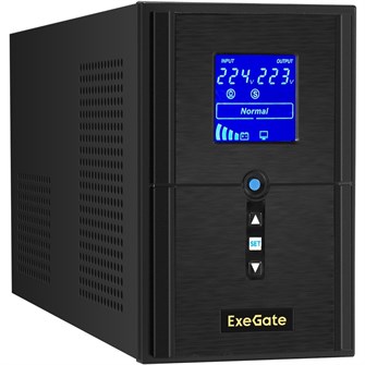 Источник бесперебойного питания  Exegate SineTower SN-1000.LCD.AVR.2SH.1C13.USB 225603