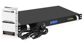 Источник бесперебойного питания  Exegate ServerRM UNL-650.LCD.AVR.4C13.RJ.USB.1U 225607
