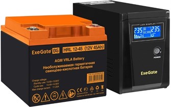 Комплект  Exegate SineTower SZ-600.LCD.AVR.1SH 225628