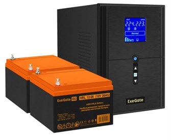 Комплект  Exegate SineTower SZ-2000.LCD.AVR.3SH.1C13.USB 225810