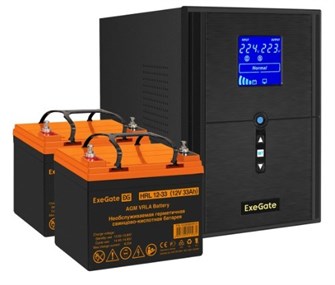 Комплект  Exegate SineTower SZ-2000.LCD.AVR.3SH.1C13.USB 225846