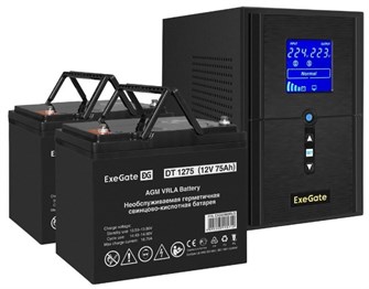 Комплект  Exegate SineTower SZ-1500.LCD.AVR.2SH.1C13.USB 225957