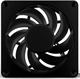 Вентилятор для корпуса Alphacool Apex Stealth Metal Power fan 3000rpm Matt Black 130450