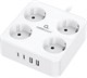 Сетевой фильтр Cablexpert Cube PLT-4-C2U2-W-2 110370