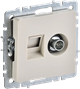 Розетка RJ-45/TV IEK BRITE BR-AK20-1-K10 137933
