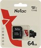 Карта памяти 64GB MicroSD Netac P500 ECO + SD адаптер (NT02P500ECO-064G-R) 503788