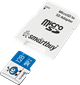 Карта памяти 128GB MicroSD SmartBuy + SD адаптер (SB128GMSDU1BLUE01) 503865