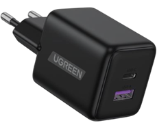 Сетевое зарядное устройство UGREEN 30W 2-Port GaN Fast Charger Black (X516) 122276