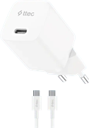 Сетевое зарядное устройство ttec SmartCharger Pro GAN 30W PD White 122264