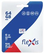 Карта памяти 64GB MicroSD Flexis (FMSD064GU3) 503777