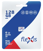 Карта памяти 128GB MicroSD Flexis (FMSD128GU3) 503824
