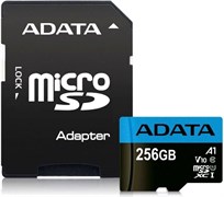 Карта памяти 256GB MicroSD ADATA Premier + SD адаптер  (AUSDX256GUICL10A1-RA1) 503879