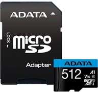 Карта памяти 512GB MicroSD ADATA + SD адаптер (AUSDX512GUICL10A1-RA1) 503922