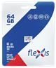 Карта памяти 64GB MicroSD Flexis + SD адаптер (FMSD064GU3A) 503778